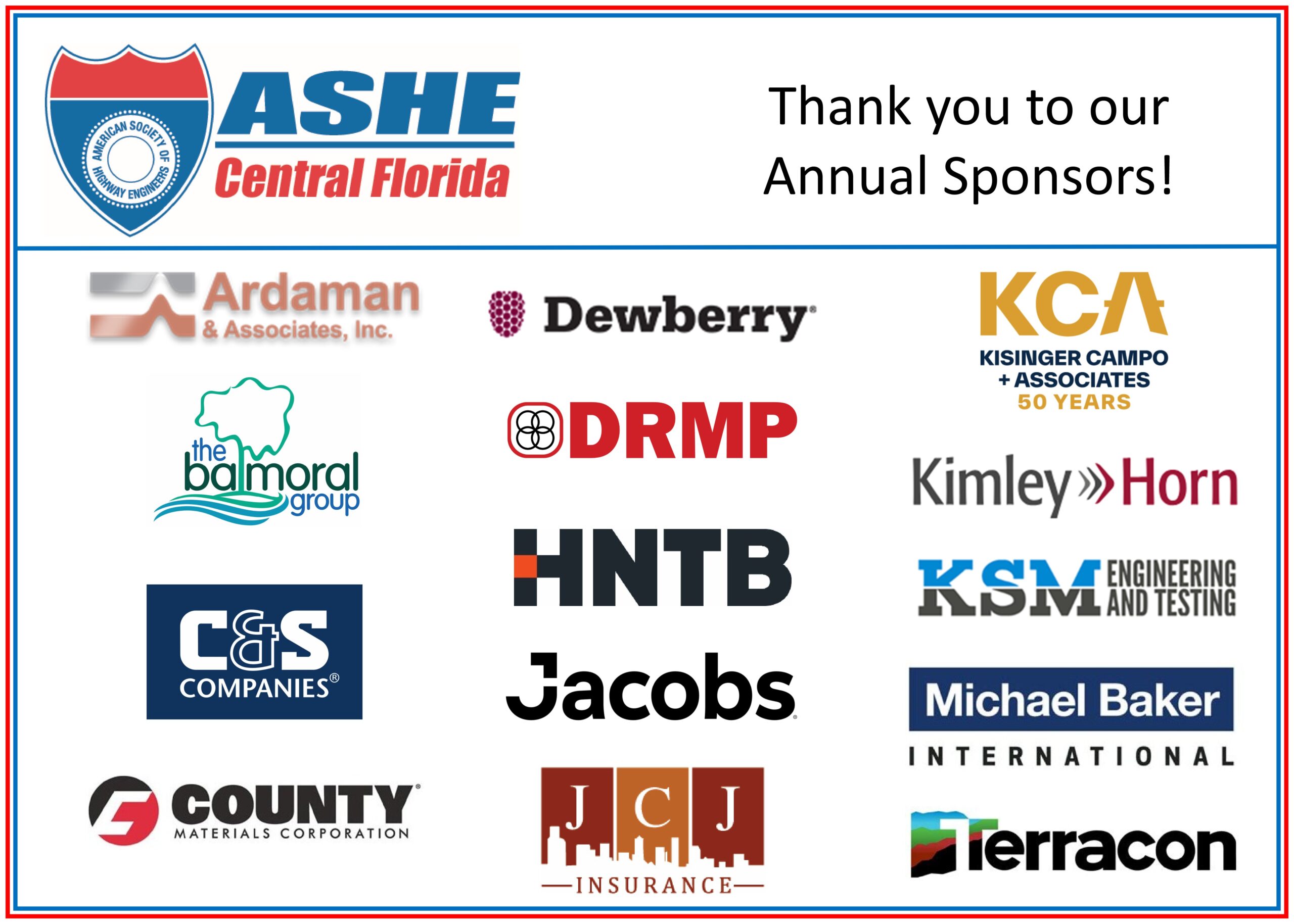 ASHE Annual Sponsors